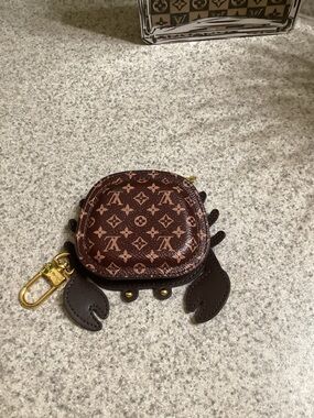 LV Brown Monogram Crab Pouch Keychain